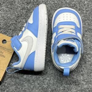 Nike Shoes Toddler Girls Size 4C White Blue Strap Sneakers DV5458-128 NEW